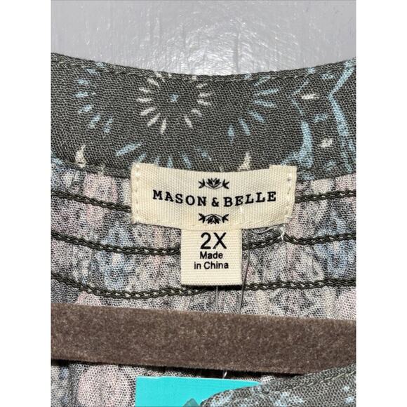 Mason And Belle Sz 2X Boho Cottagecore Blouson Sleeve Top NWT - Picture 3 of 8